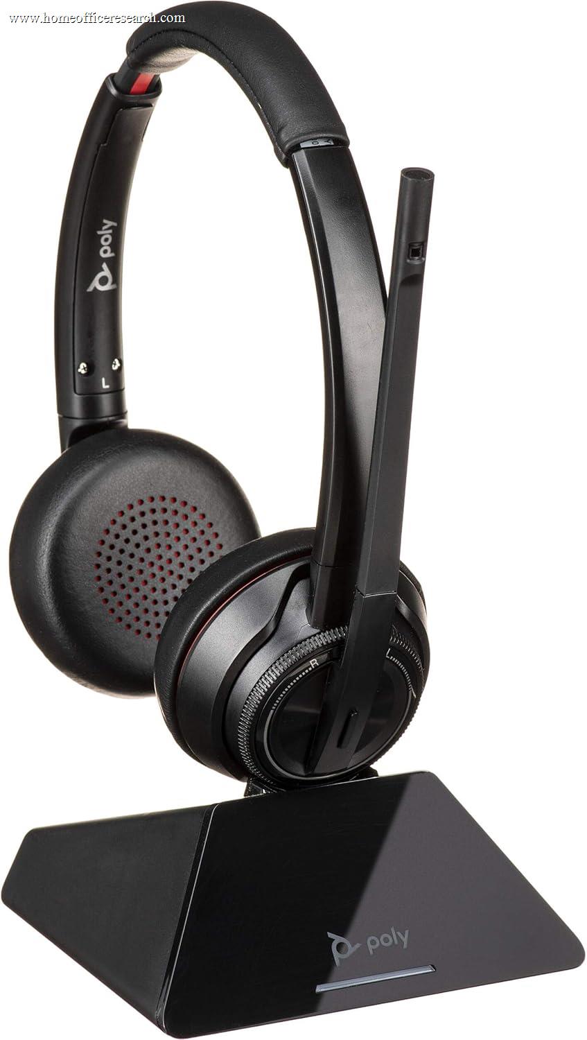 Poly Savi 8220 UC DECT wireless headset with charging base station