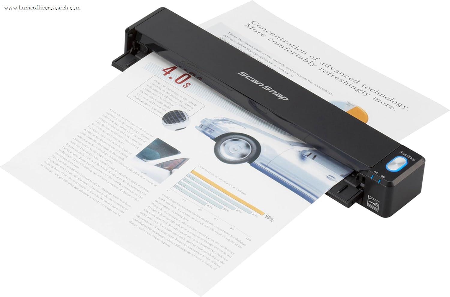 Ricoh ScanSnap iX100 battery-powered portable wireless document scanner